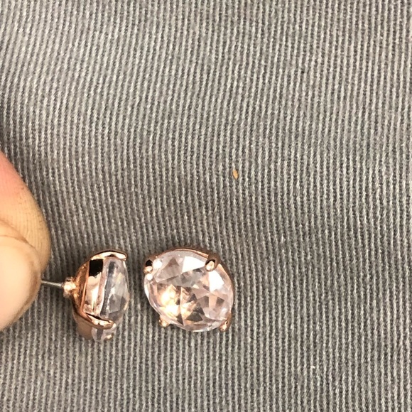 Kate spade rose gold new pink crystal earrings - Picture 3 of 3
